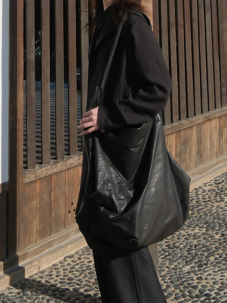 Self-made Yohji Darkwear Shirt - Double Placket Court Collar Blouse (Core Collection)