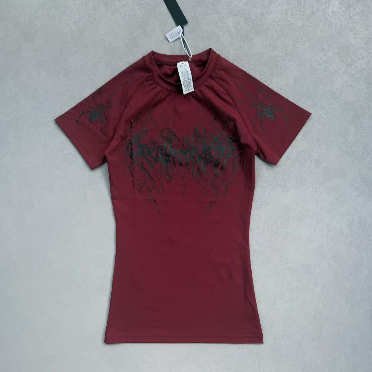Breathedivinity Gothic Fitness Tee - Moisture-Wicking Stretch Short Sleeve