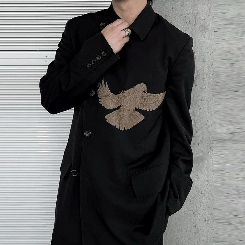 Yohji AW08 'Broken Soldier' Jacket - Pigeon Print Kendo-Style Blazer