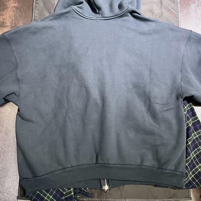 Custom-made Parisian 24FW Runway Zip Hoodie – Plaid Scarf Jackets