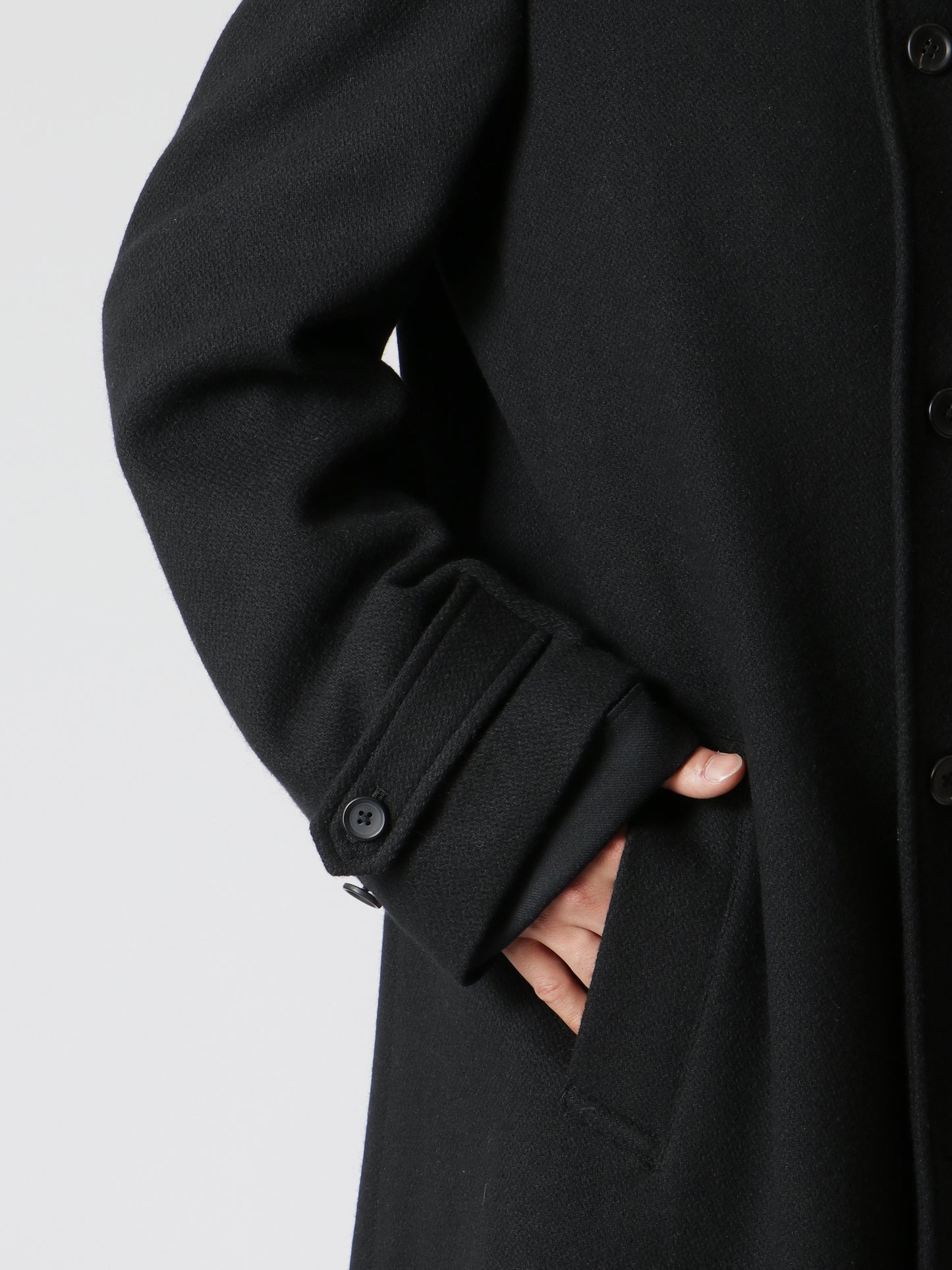 Donclickin Yohji 24AW"老虎残夢" Embroidered Overcoat - Dark Wool Coat