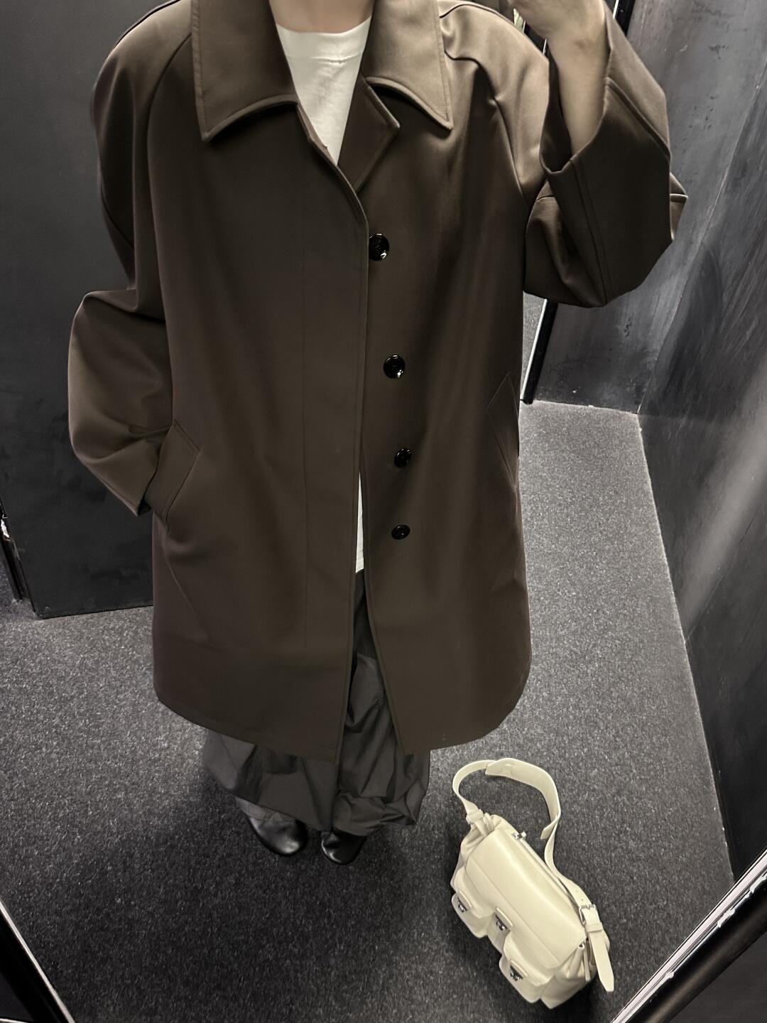Self-made 24FW Lemaire Wool Blend Coat – Heavyweight Raglan Long Trench