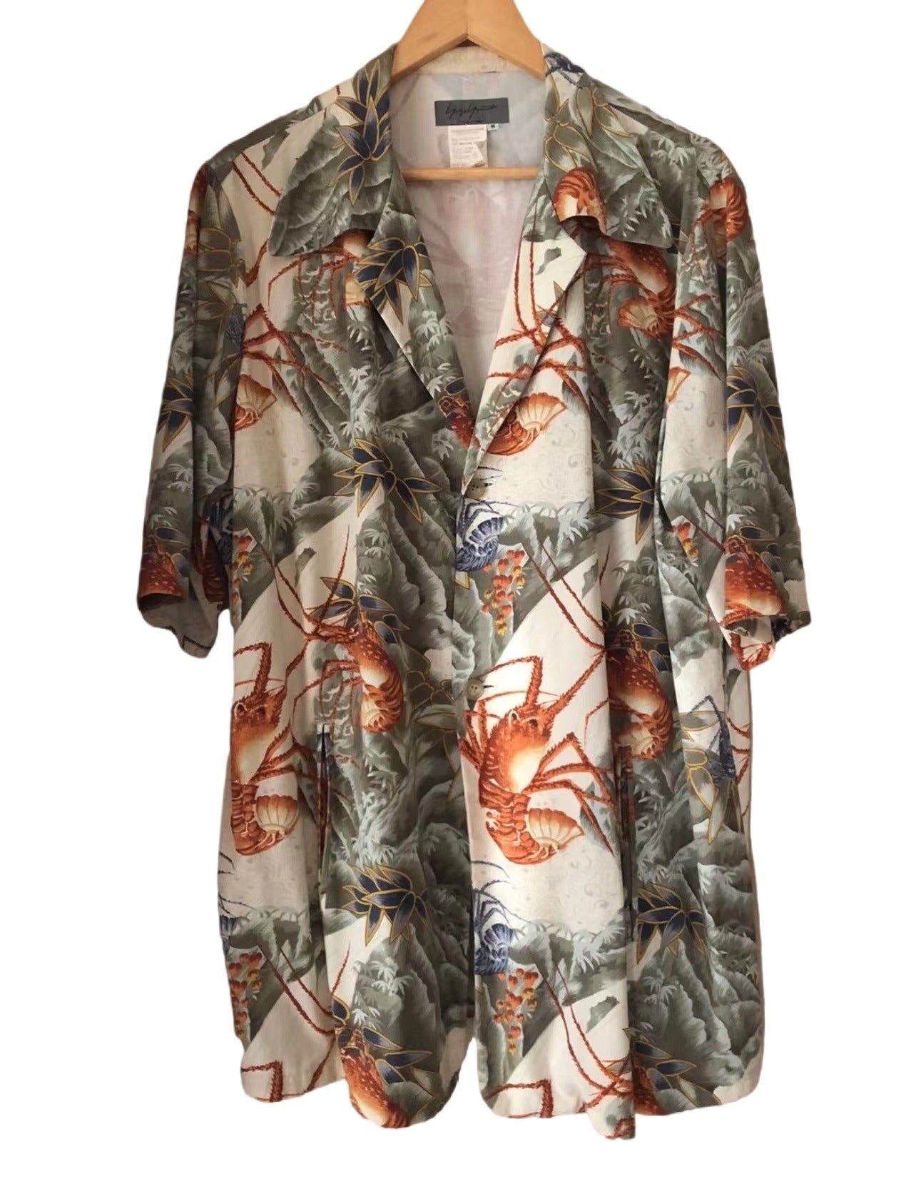 Self-made Yohji 97ss Archive Collection -Ink Lobster Hawaiian Shirt Suit Jackets