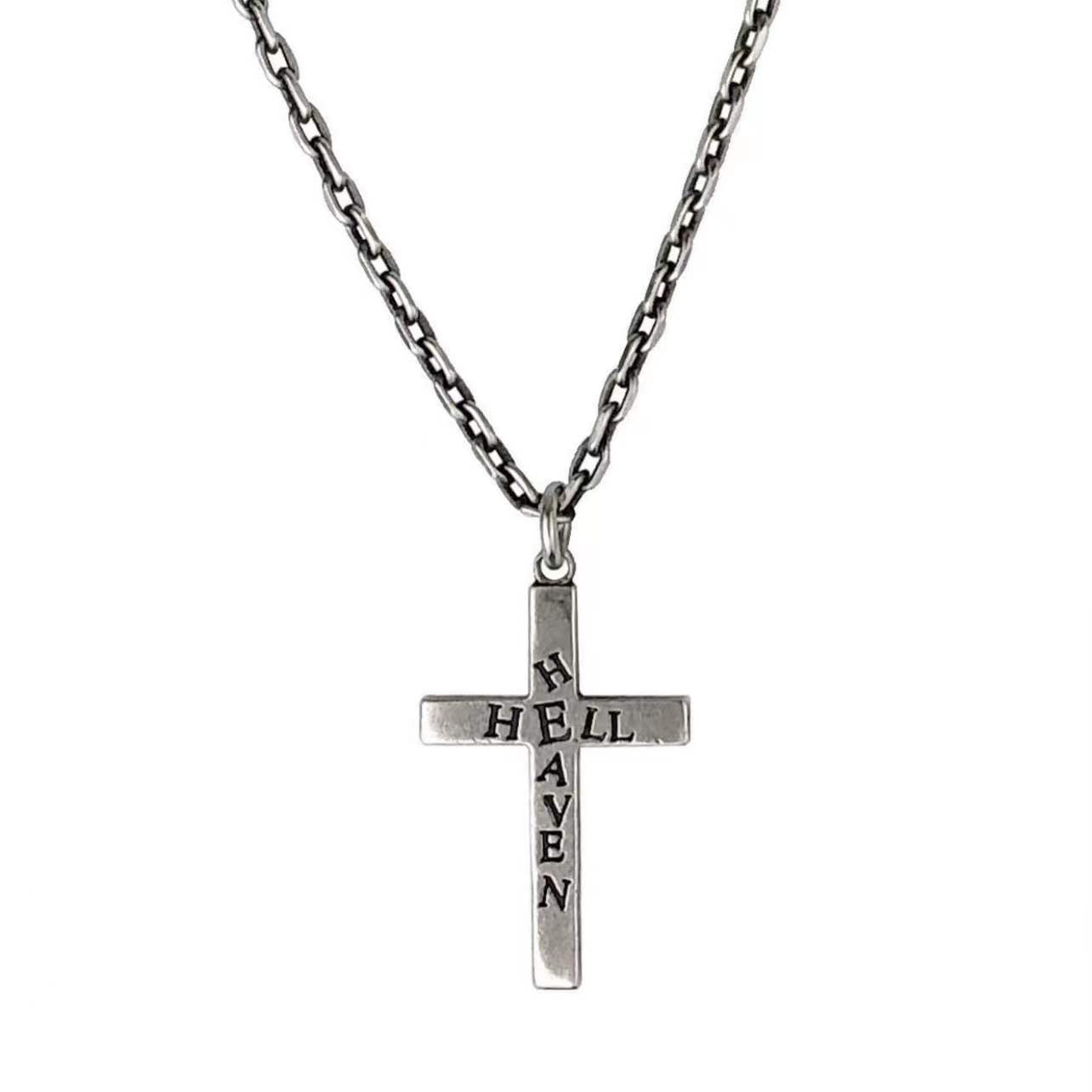 UNDERCOVER AW02 'Witch' Heaven/Hell Cross Pendant - 925 Silver ARCHIVE Necklace