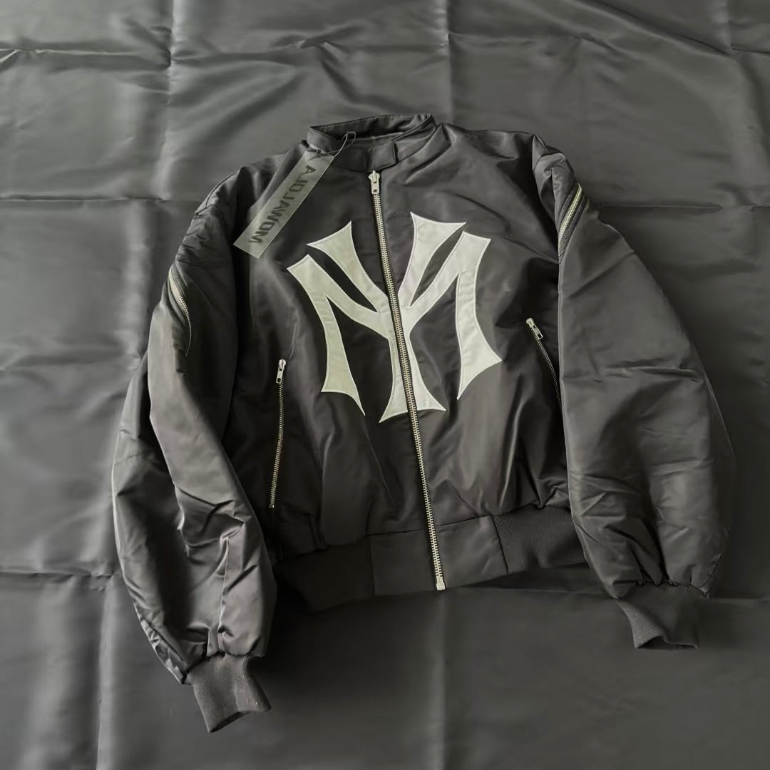Mowalola Runway Zip-Up MY City Jacket - MA-1 Bomber (Playboi Carti & Timothée)