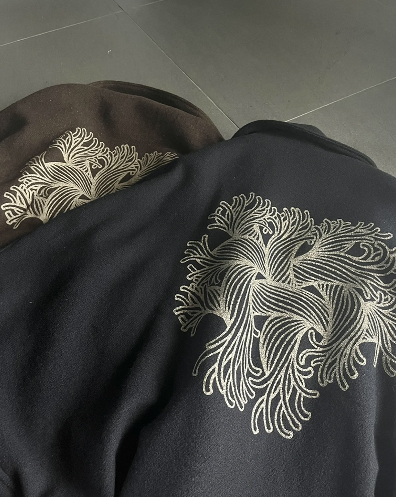 Self-made Nemeth Rope-Knit Back Wool Jacket - Curved Blade Design Coat