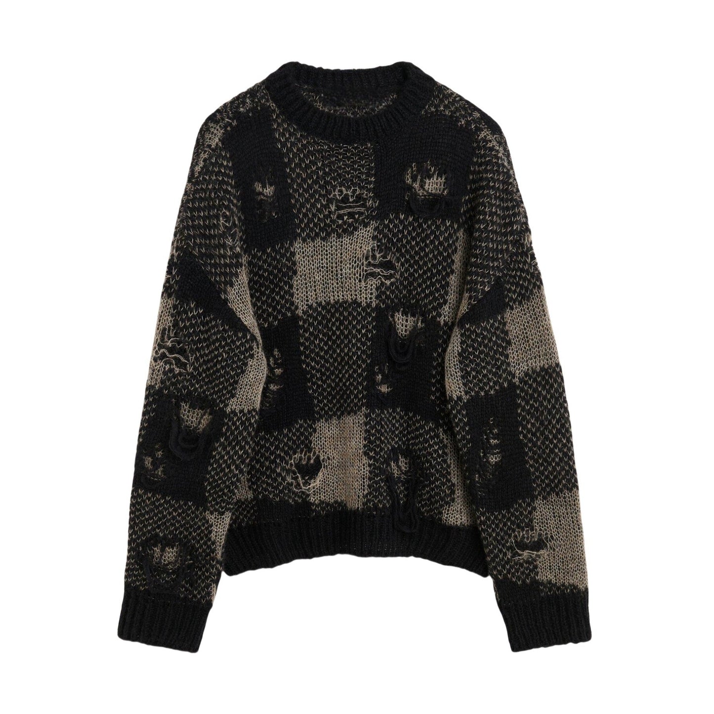 donclick Our Legacy 24FW Distressed Knit Sweater -Round Neck Destroyed Pullover