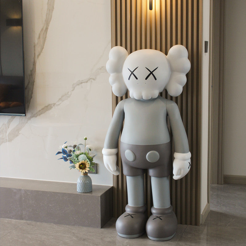 KAWS Giant Sitting Bearbrick Statue - Sesame Art Street Floor-Standing Decor