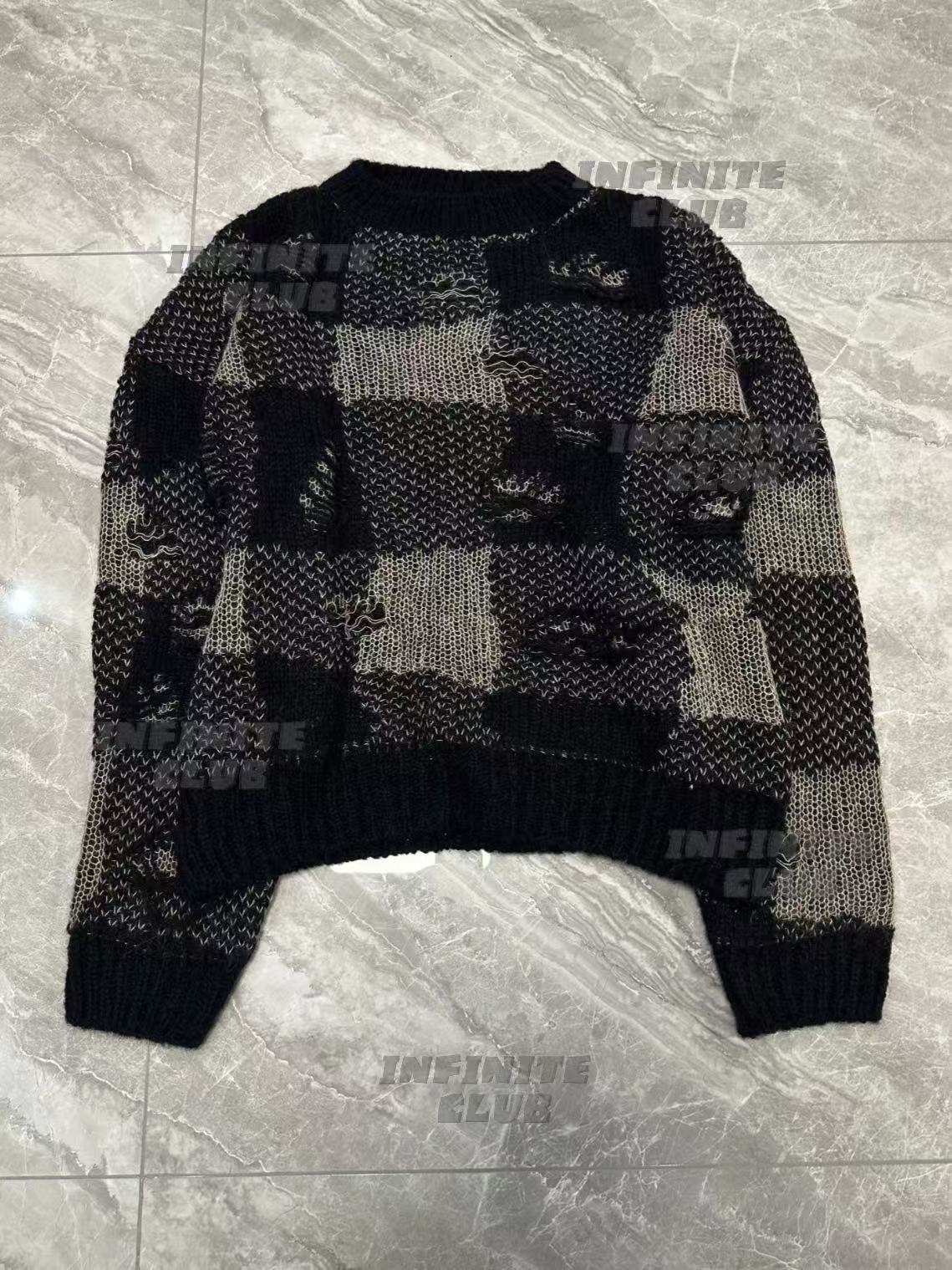 donclick Our Legacy 24FW Distressed Knit Sweater -Round Neck Destroyed Pullover