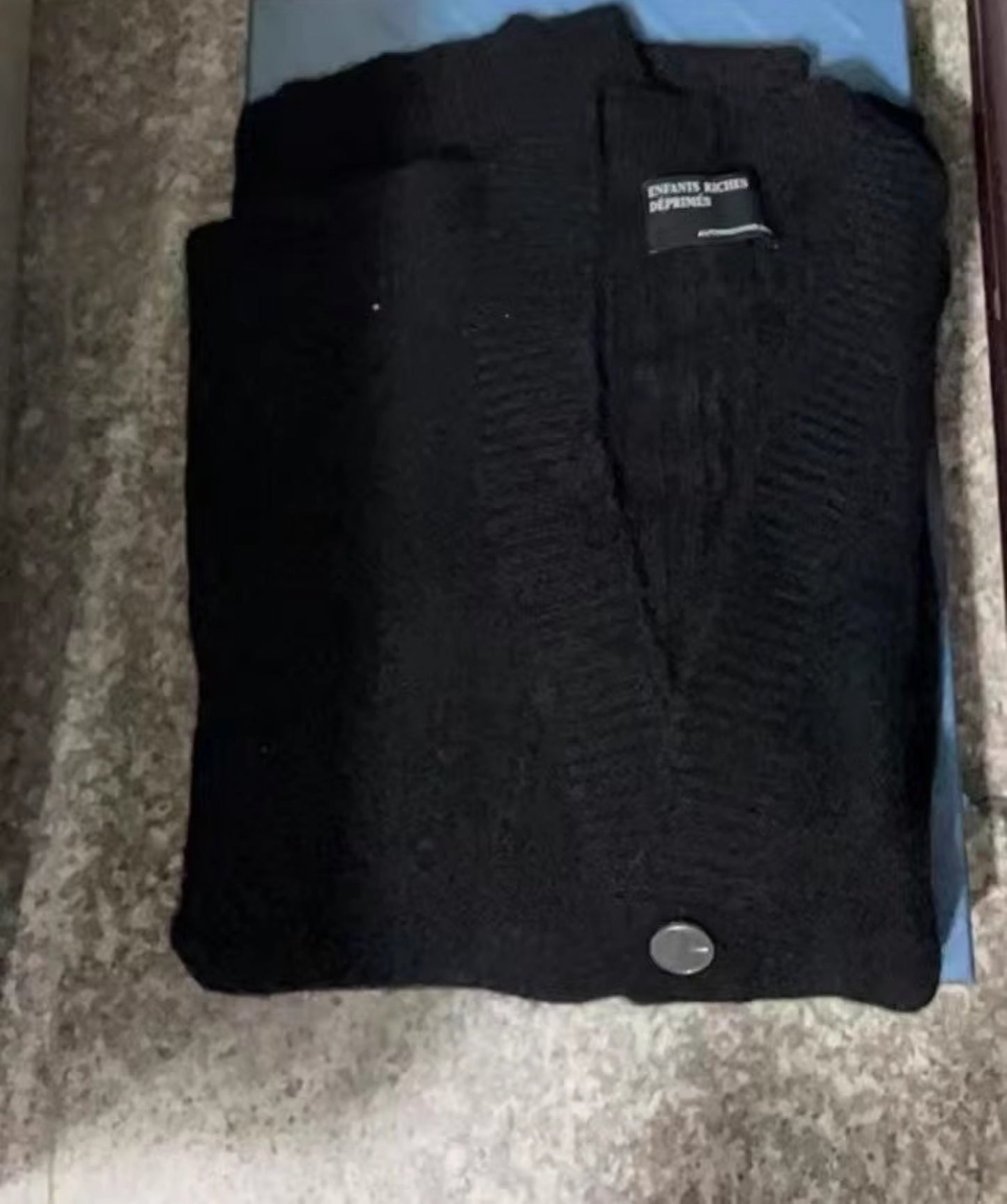 ERD AW24 'Depressed Heir' Destroyed Cardigan - Asymmetric Button Front Irregular Fasteners