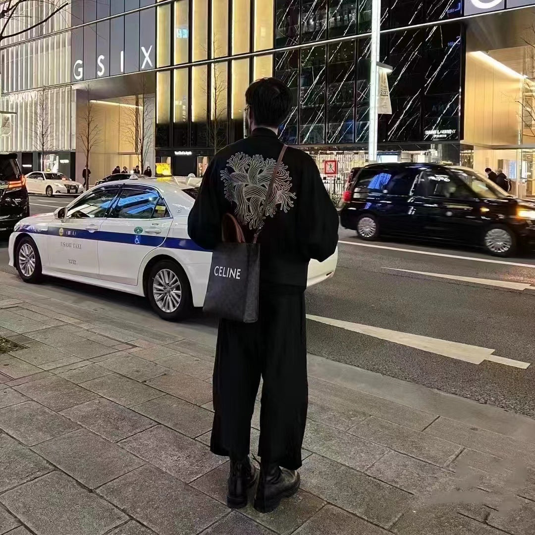 Self-made Nemeth Rope-Knit Back Wool Jacket - Curved Blade Design Coat
