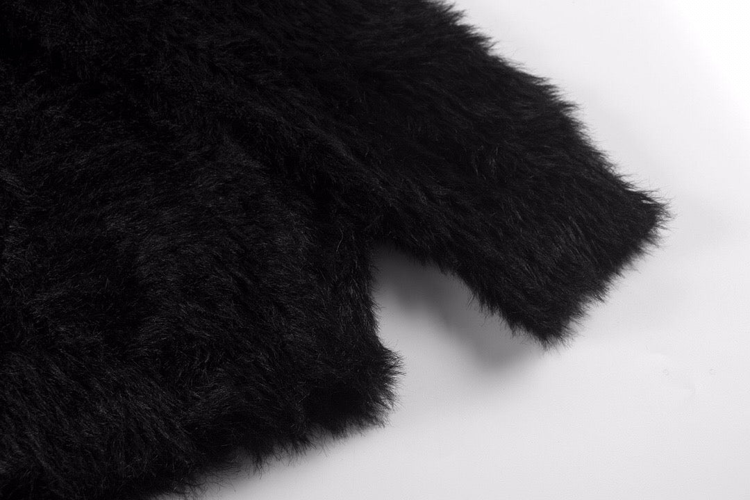 Mastermind Online Dark Alpaca Skull Cardigan – High-Street Loose Knit Sweater