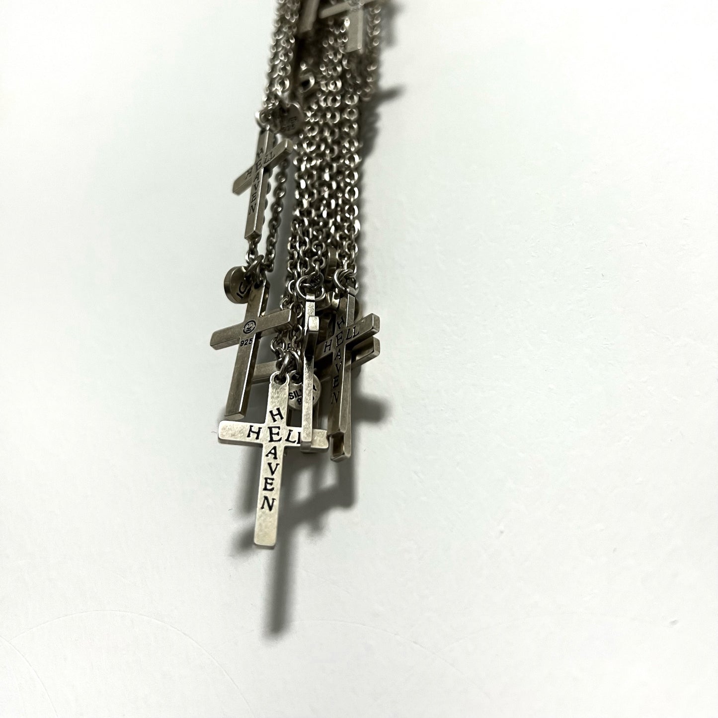 UNDERCOVER AW02 'Witch' Heaven/Hell Cross Pendant - 925 Silver ARCHIVE Necklace