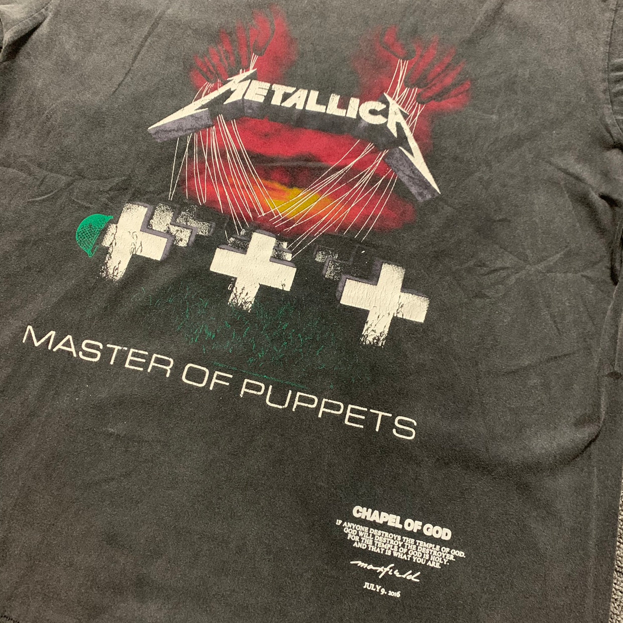 Remake Limited Metallica Master Of Pupperts - Custom Dyed Circular Knit T-Shirts