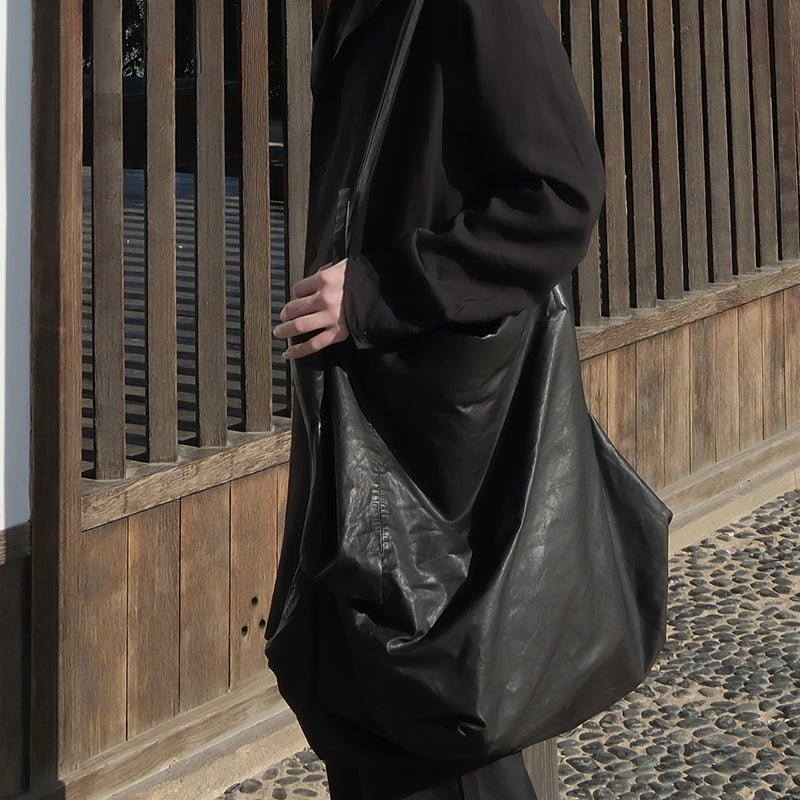 Self-made Yohji Darkwear Shirt - Double Placket Court Collar Blouse (Core Collection)