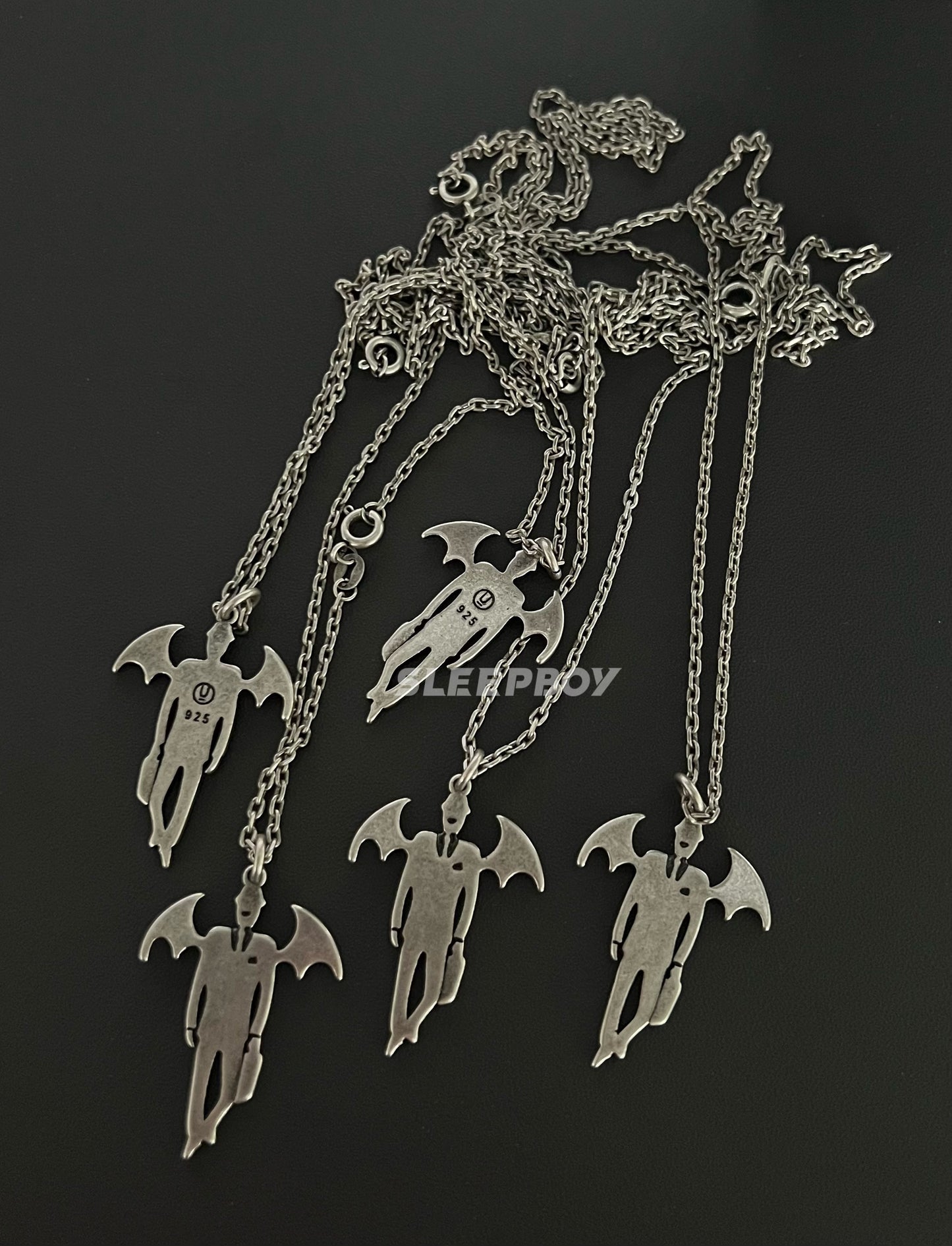 Self-made UNDERCOVER AW02 'Vampire' Pendant Necklace - 925 Silver Demon Talisman