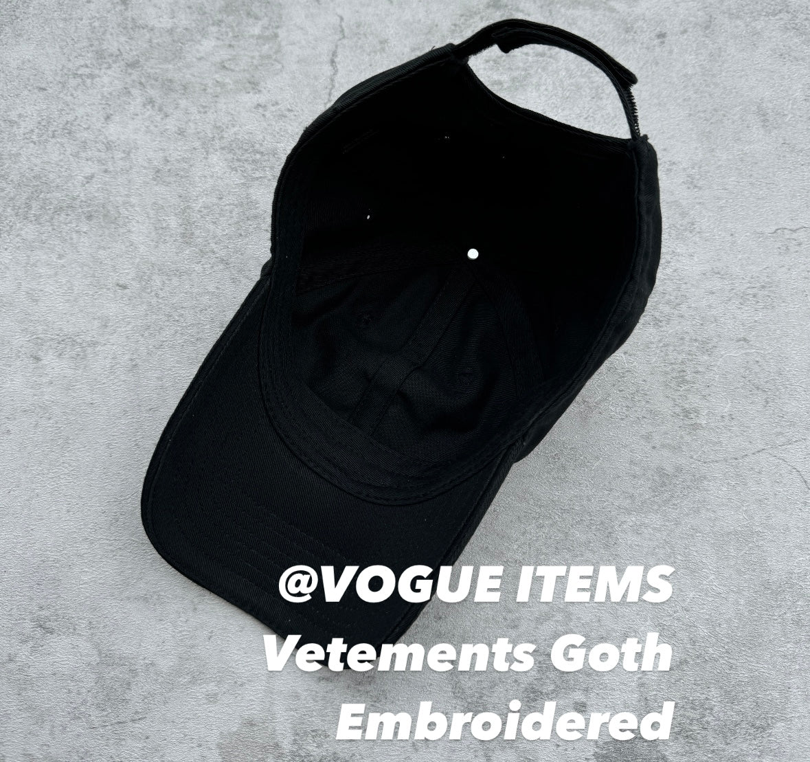 Vetements Gothic Embroidered Hat – Pentagram & Sanskrit Grailed Edition