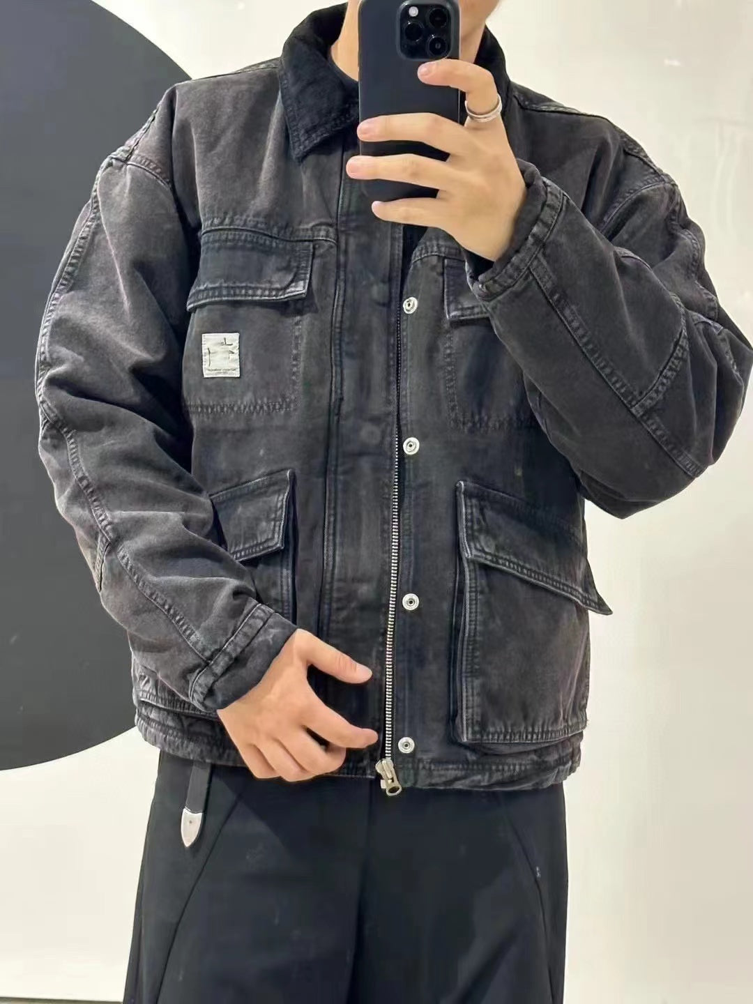 Self-made Stussy Vintage Washed Denim Carhartt Workwear Jacket – Detroit J97 Coat