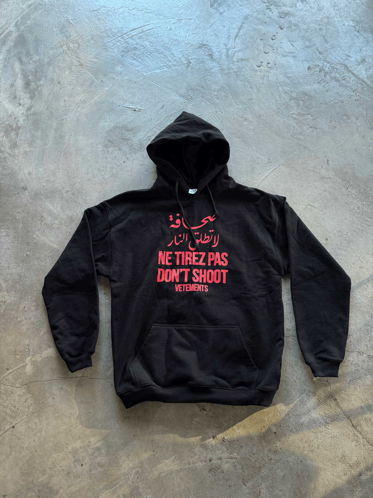VTM "Don’t Shoot" Hoodie – Anti-War Theme Heavyweight Embroidered