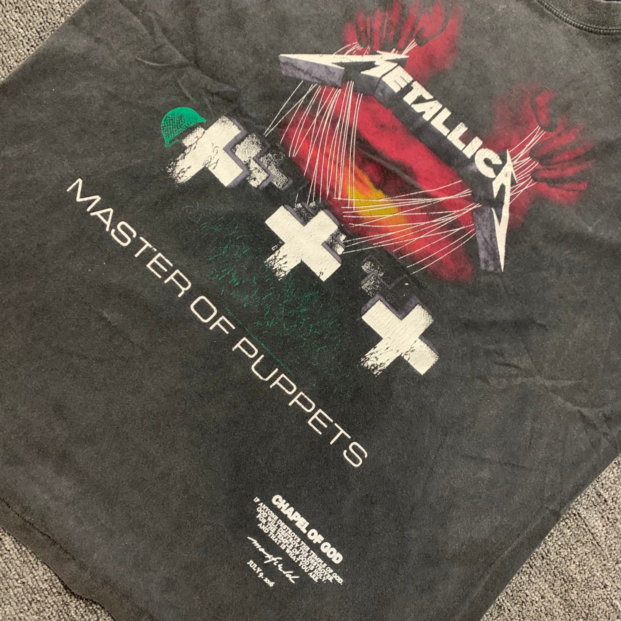Remake Limited Metallica Master Of Pupperts - Custom Dyed Circular Knit T-Shirts
