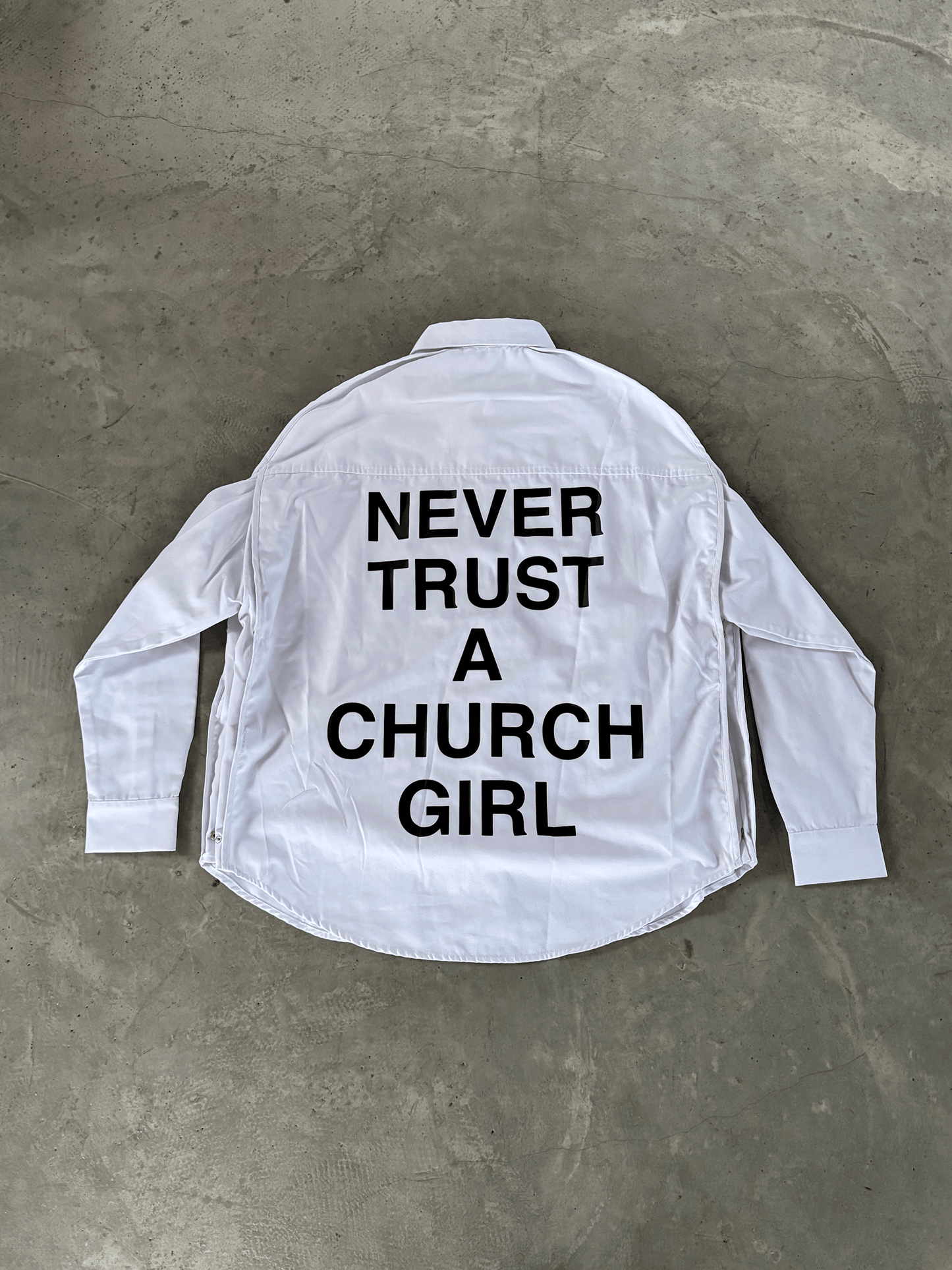 Self-made Hood By Air Religious Girl Print Shirt – White Oversized Casual Fit