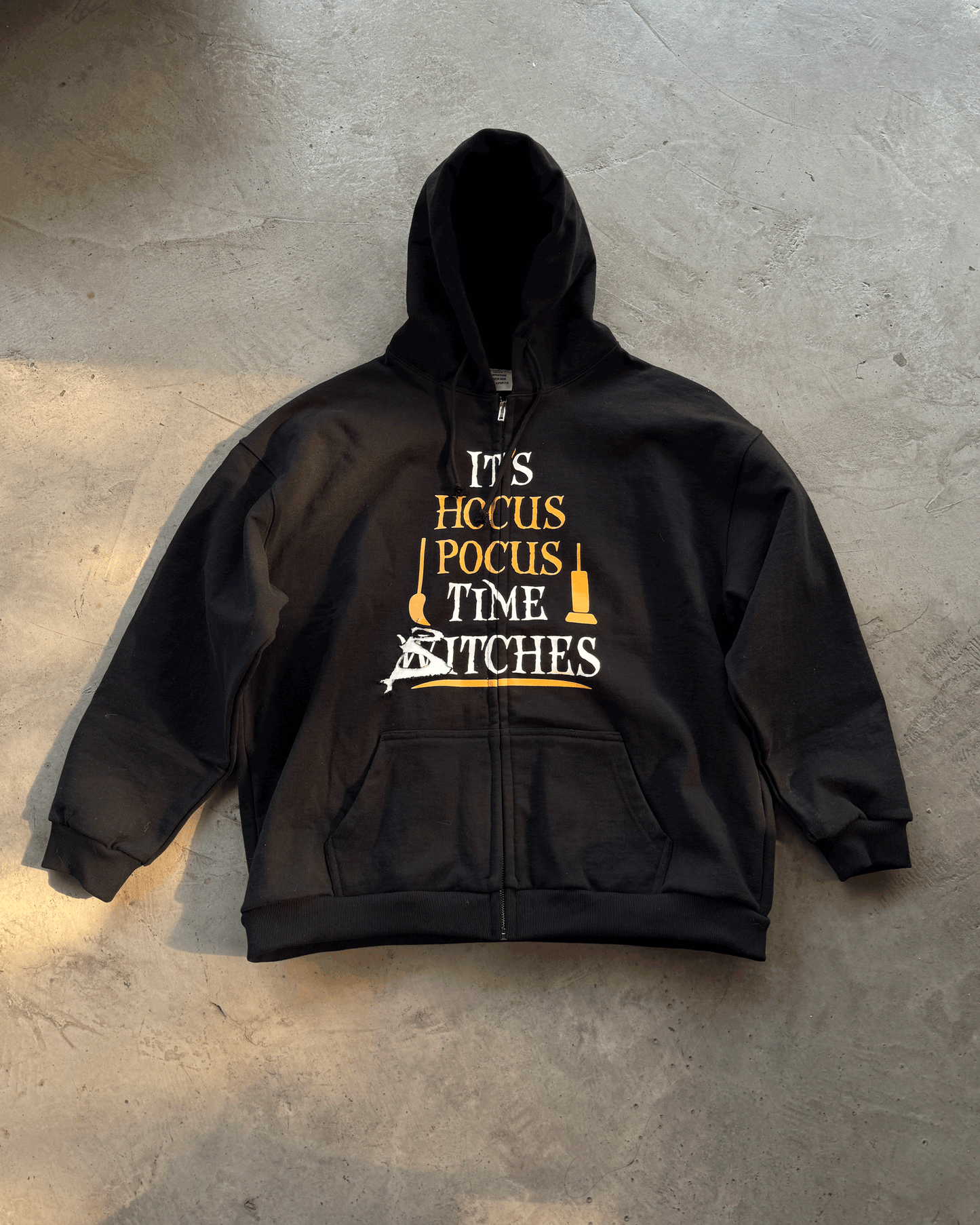 Self-made Vetements AW20 'Hocus Pocus' Pumpkin Print Zip Hoodie - Opium Pullover