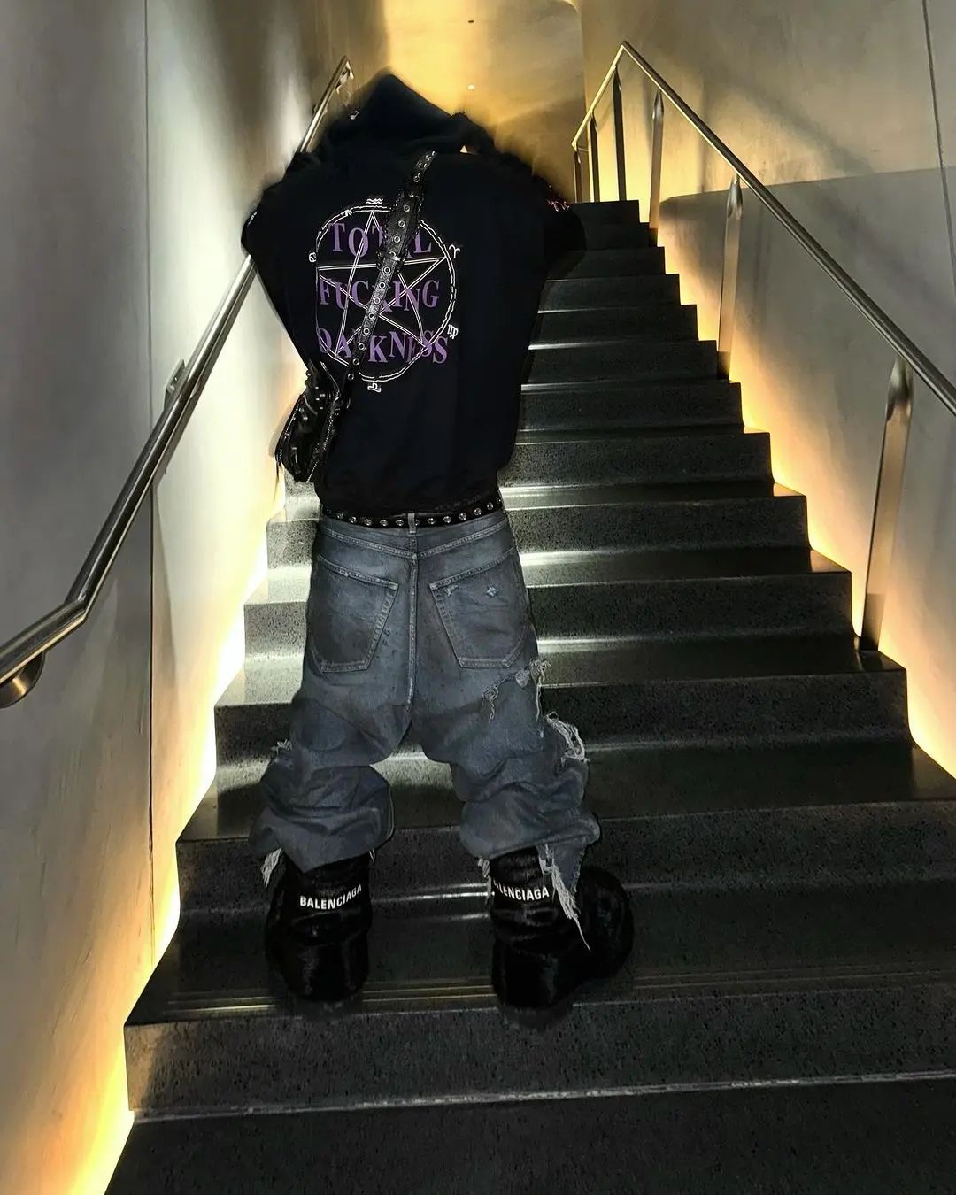 (1600g) VTM Homme 17FW Total Fucking Darkness OG Archive Pentagram Hoodie Carti