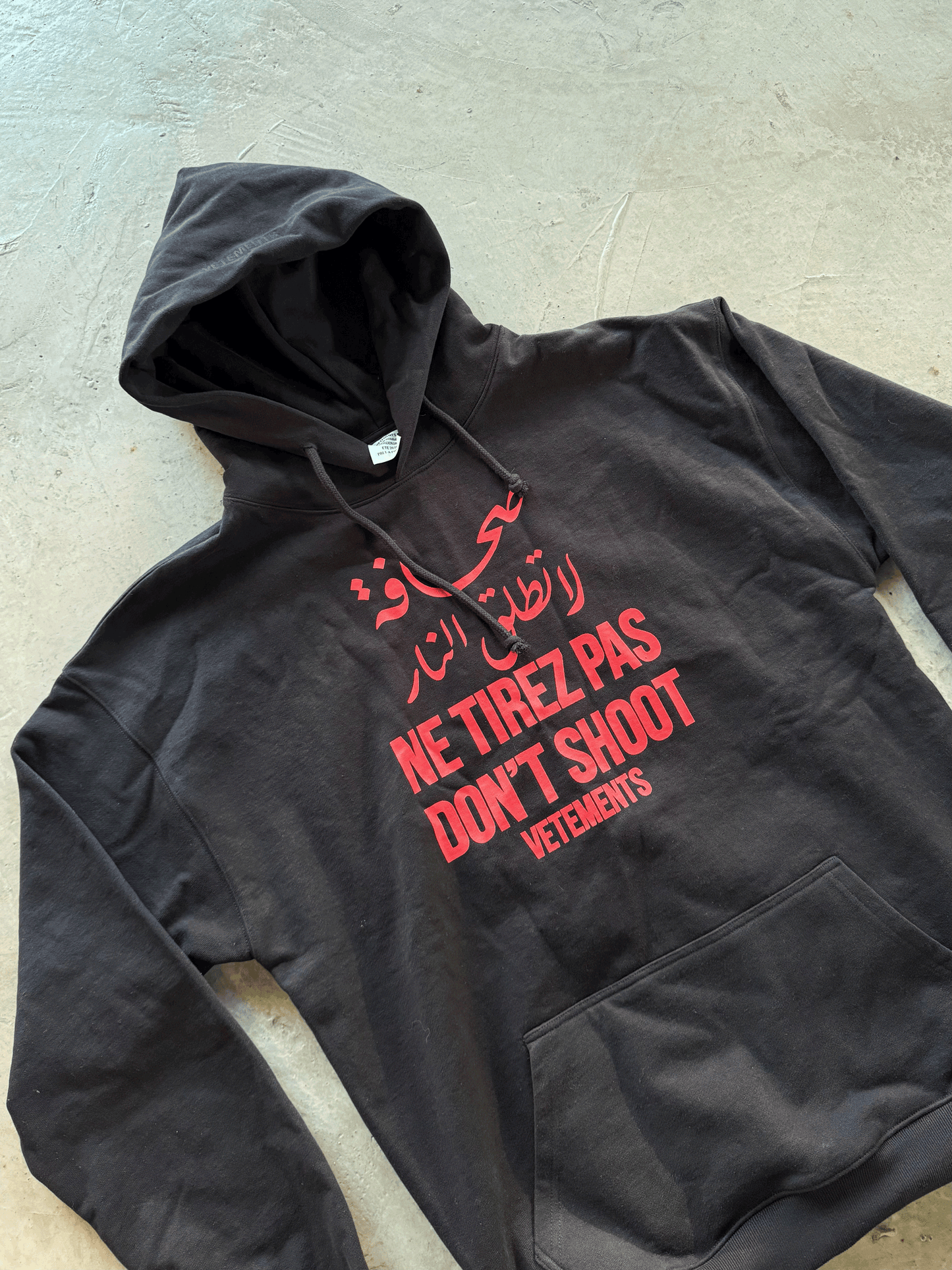 VTM "Don’t Shoot" Hoodie – Anti-War Theme Heavyweight Embroidered