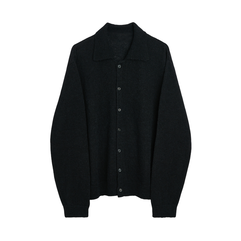 donclick 24FW Our Legacy Mohair Wool Blend Cardigan Light Grey Relaxed Fit Knit