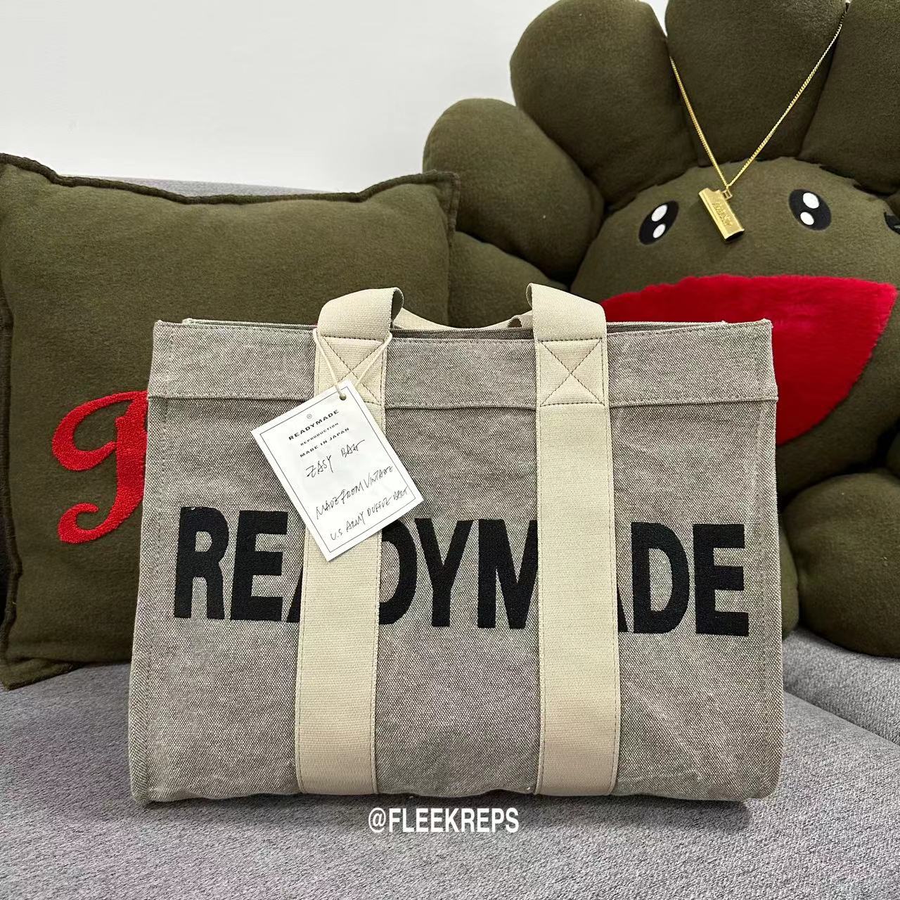 Custom Readymade Easy Canvas Tote - Vintage Washed Two-Tone Casual Handbags