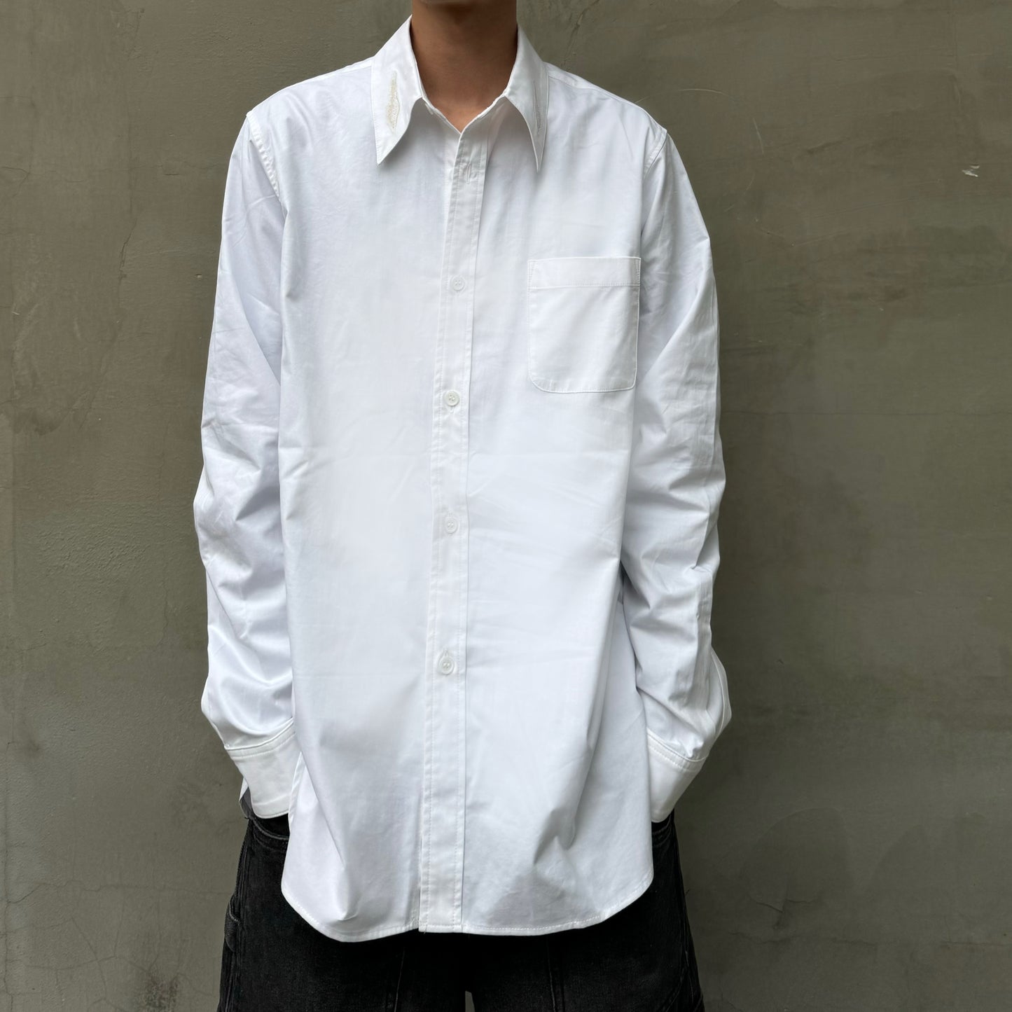 Self-made Yohji Dark Angel Wing Shirt – 02AW Archive Embroidered Design