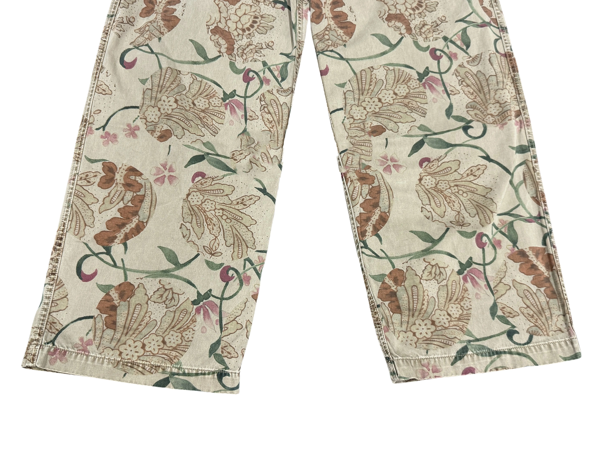 donclickin Our Legacy Floral Print Mountain Cargo Pants - Casual Brown Workwear