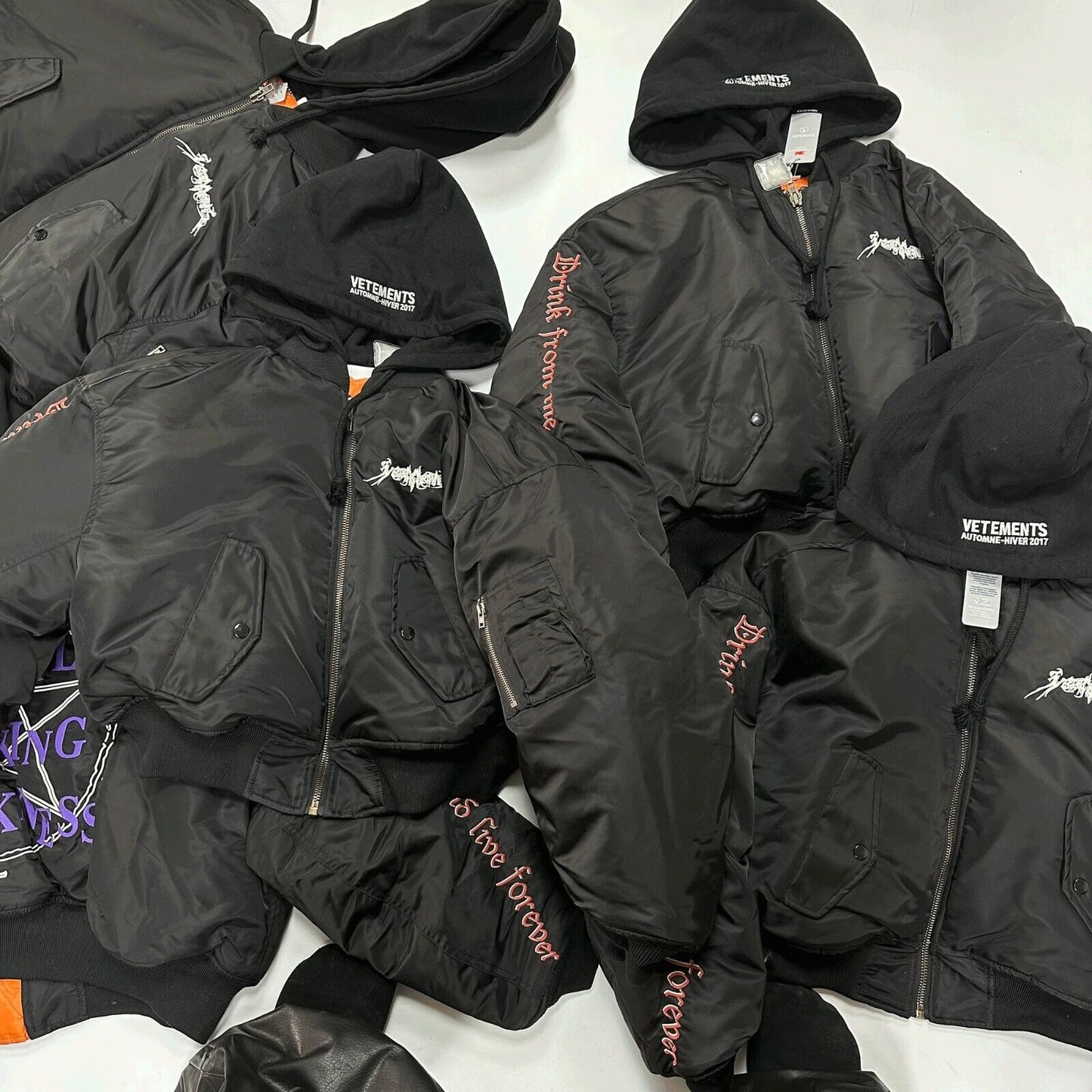 VTM Archive Pentagram Bomber - Cropped Hooded Puffer Jacket Thome Browne