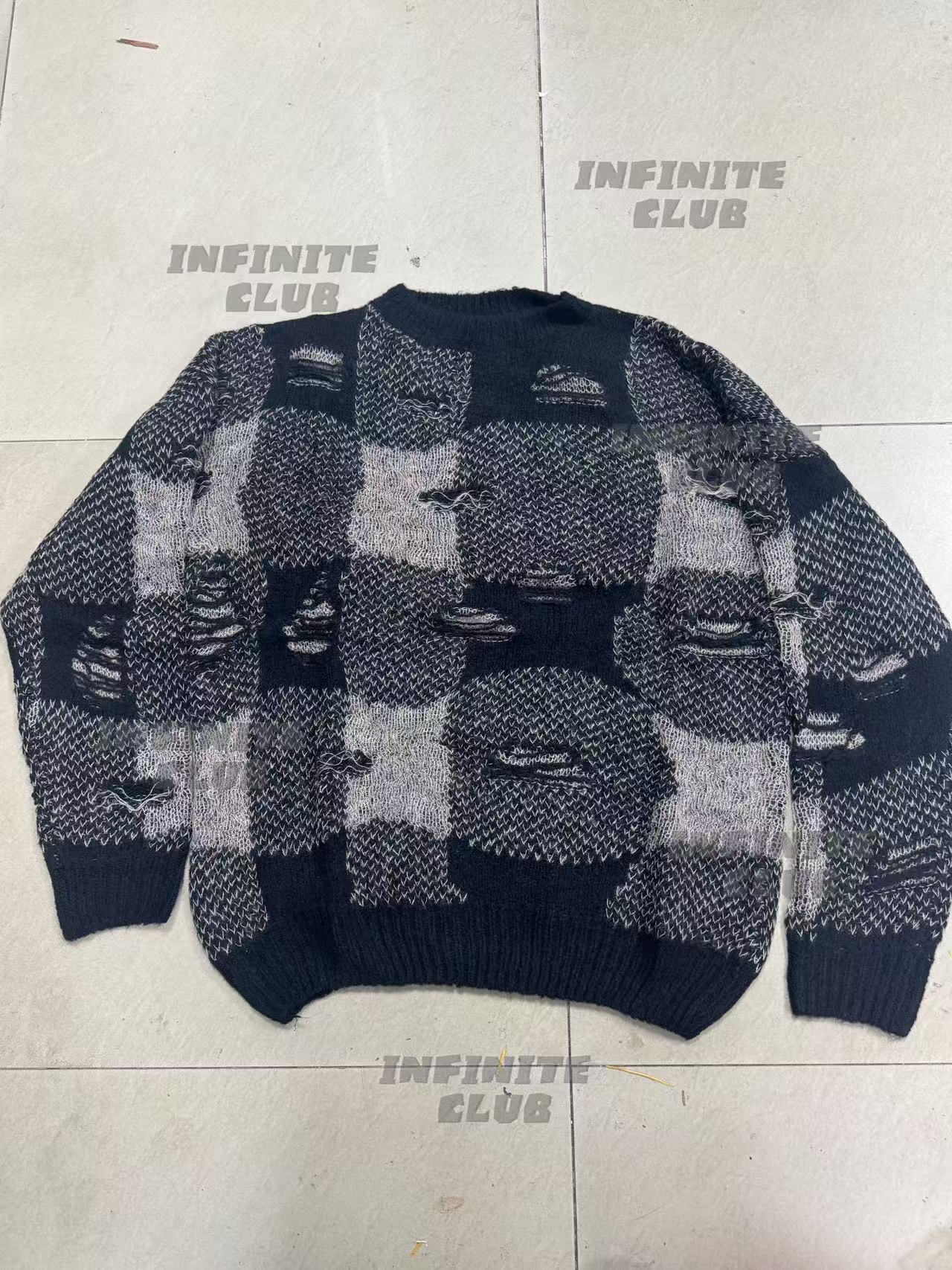 donclick Our Legacy 24FW Distressed Knit Sweater -Round Neck Destroyed Pullover