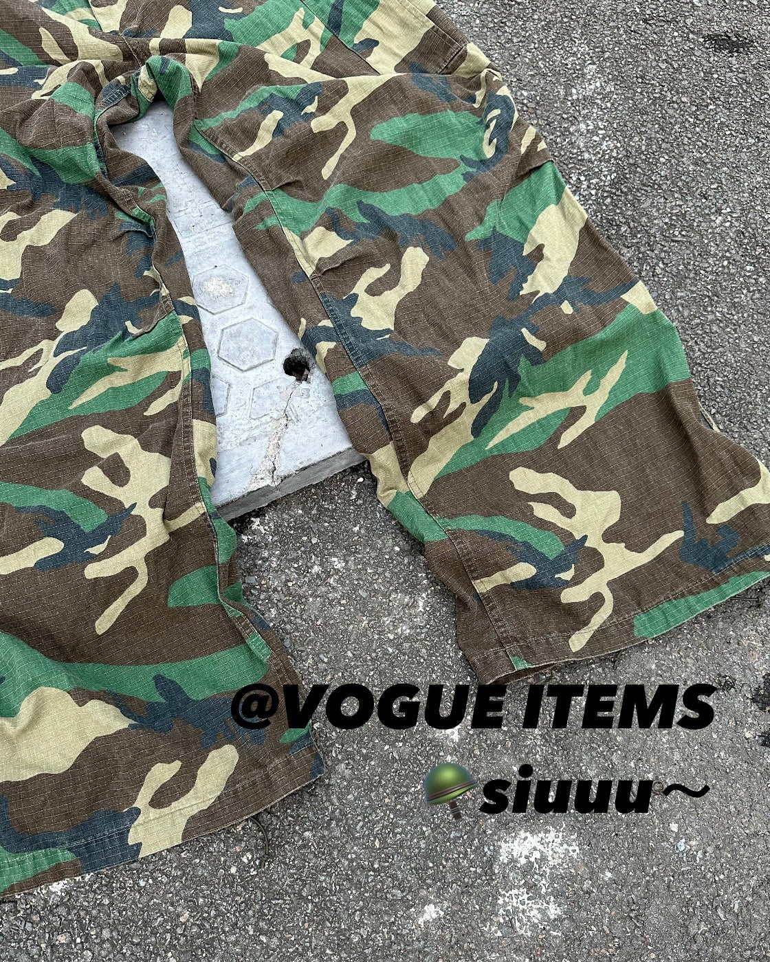Vintage M65 Remake Camo Work Pants - Baggy Wide-Leg Trousers Playboi Carti