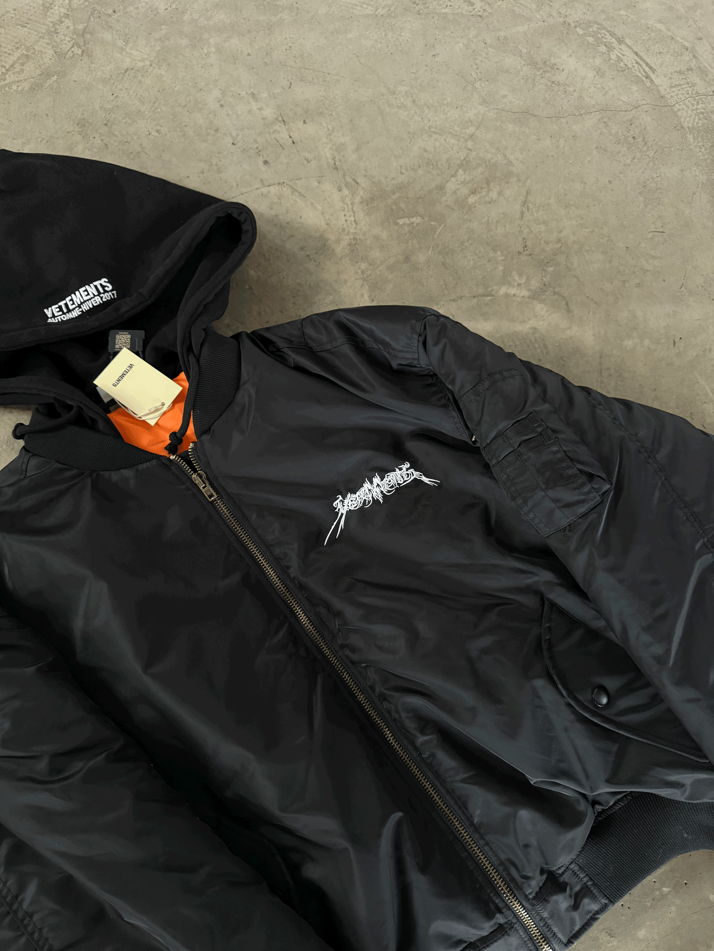 Donclickin VET TFD Pentagram Homme Bomber – Oversized Heavyweight Padded Jacket