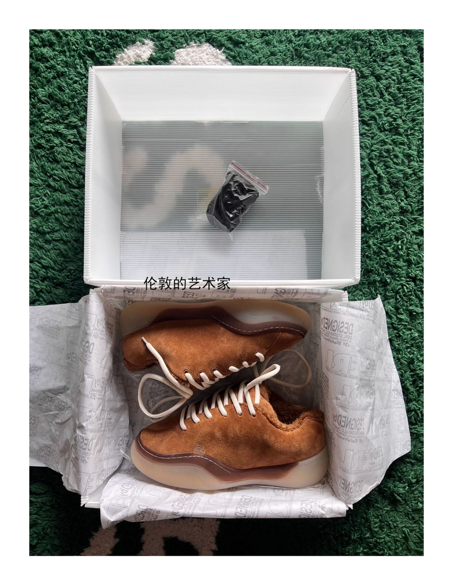 24SS Self-made ERL TRACK Bread Skate Shoes Suede Corduroy Chunky Sneakers Unisex