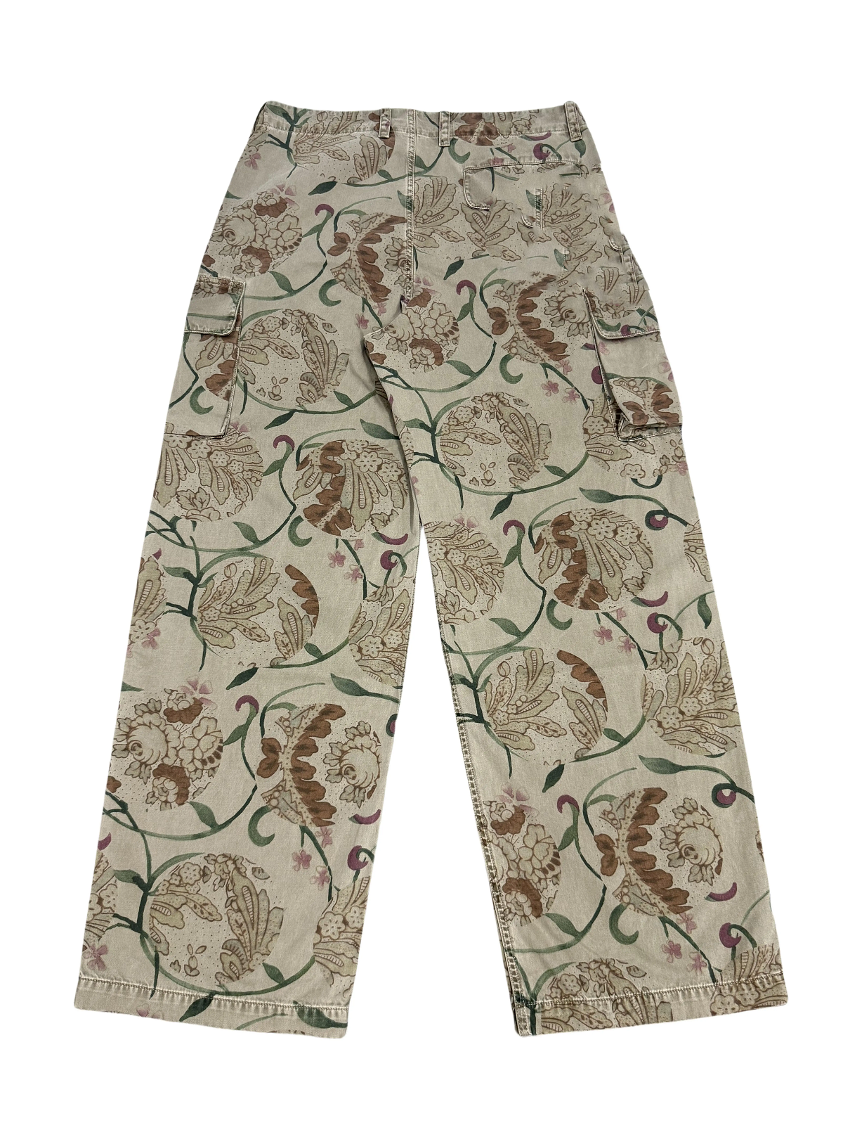 donclickin Our Legacy Floral Print Mountain Cargo Pants - Casual Brown Workwear