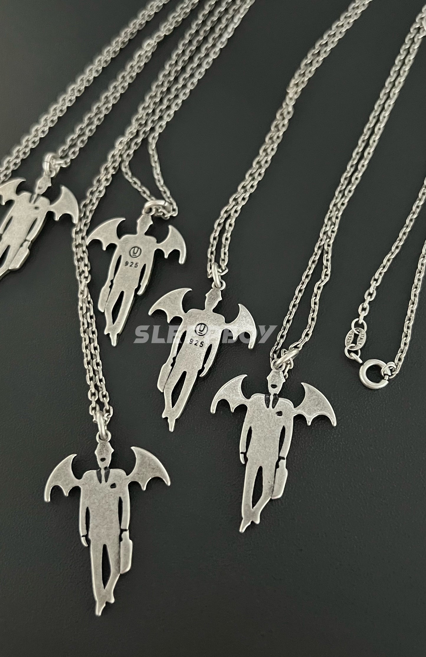 Self-made UNDERCOVER AW02 'Vampire' Pendant Necklace - 925 Silver Demon Talisman