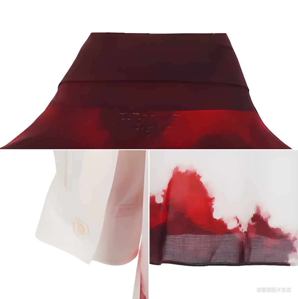 donclickin Yohji 24AW Gradient Tie-Dye Shirt – Cotton Red Ombre Design
