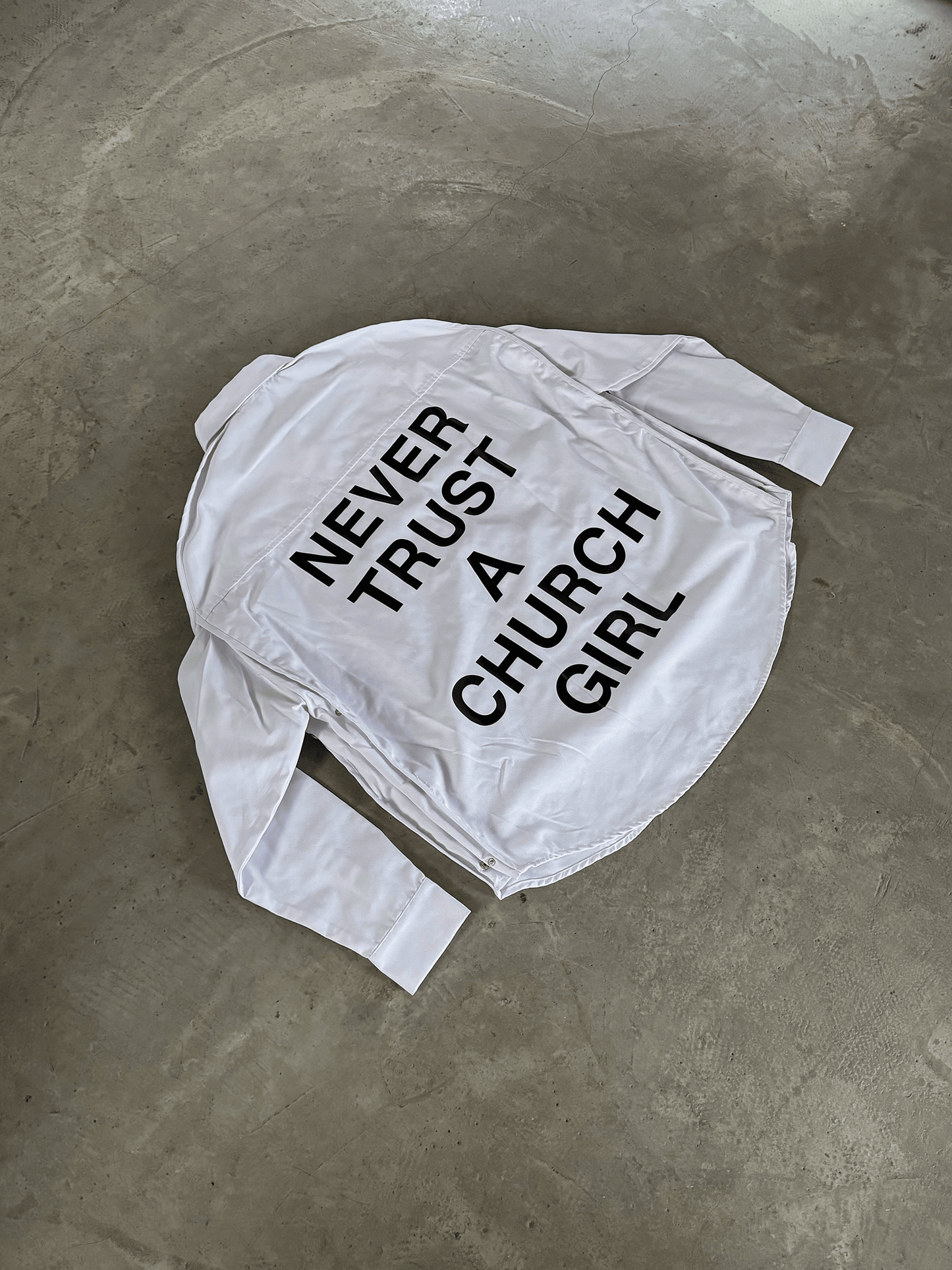 Self-made Hood By Air Religious Girl Print Shirt – White Oversized Casual Fit