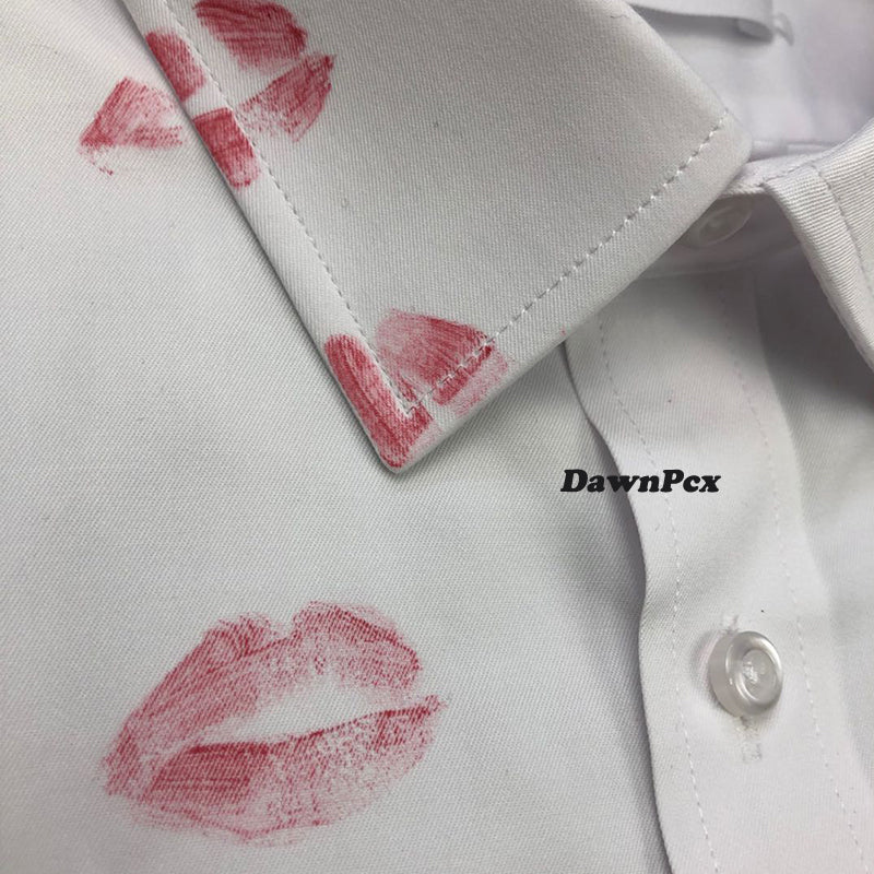 Self-made Maison Red Lips Print Shirt - Pure Cotton Margiela External Stitching