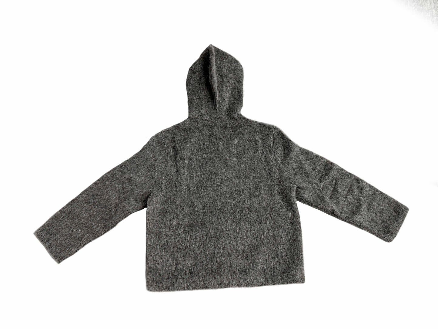 Self-made Our Legacy Grey Mohair Zip Cardigan – Wool Blend Relaxed Hooded Knit