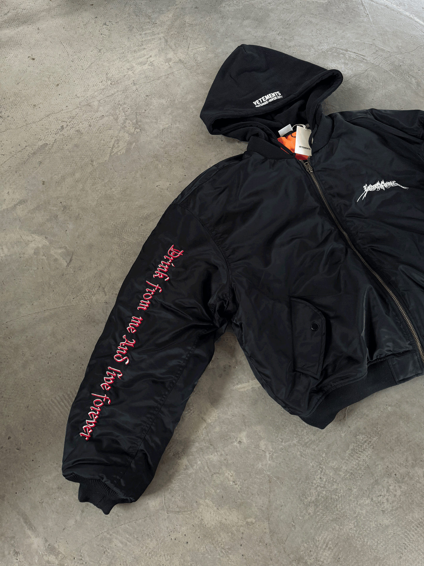 Donclickin VET TFD Pentagram Homme Bomber – Oversized Heavyweight Padded Jacket