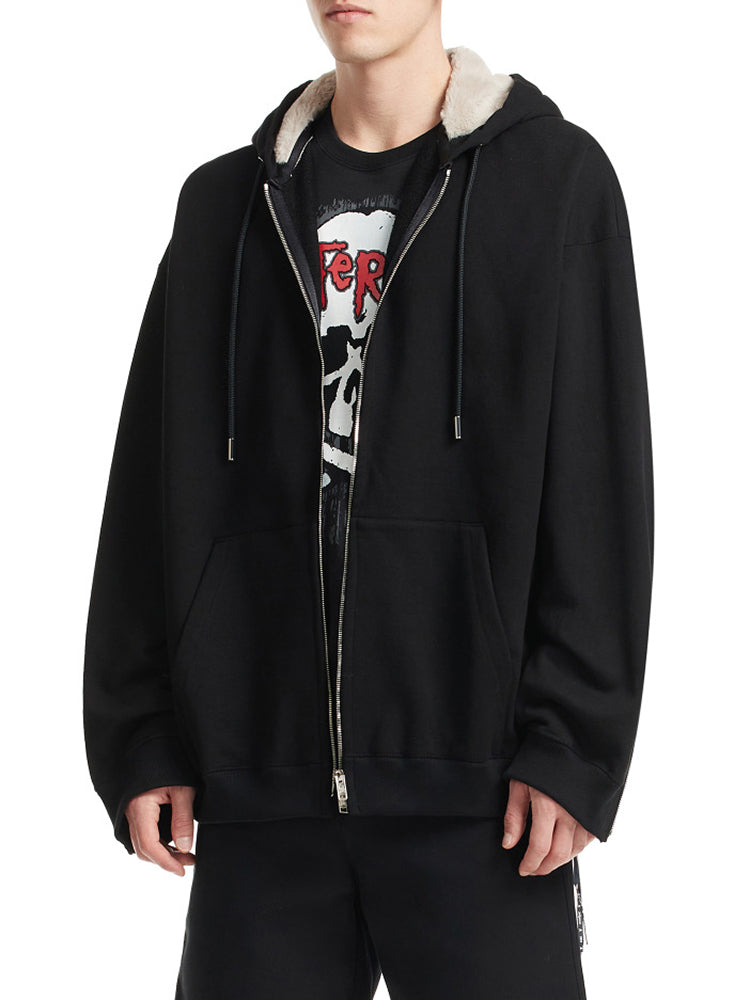 Mastermind Dark Skull Rabbit Fur Embroidery Faux Fur Heavyweight MMJ Hoodie