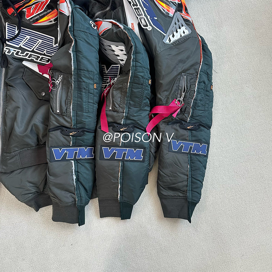 Self-made Vetements x Alpha AW18 Runway Bomber – 3D Silicone Racing Jacket Kanye