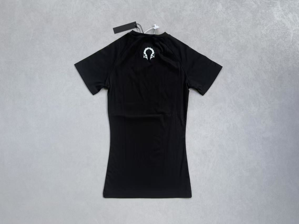 Breathedivinity Gothic Fitness Tee - Moisture-Wicking Stretch Short Sleeve