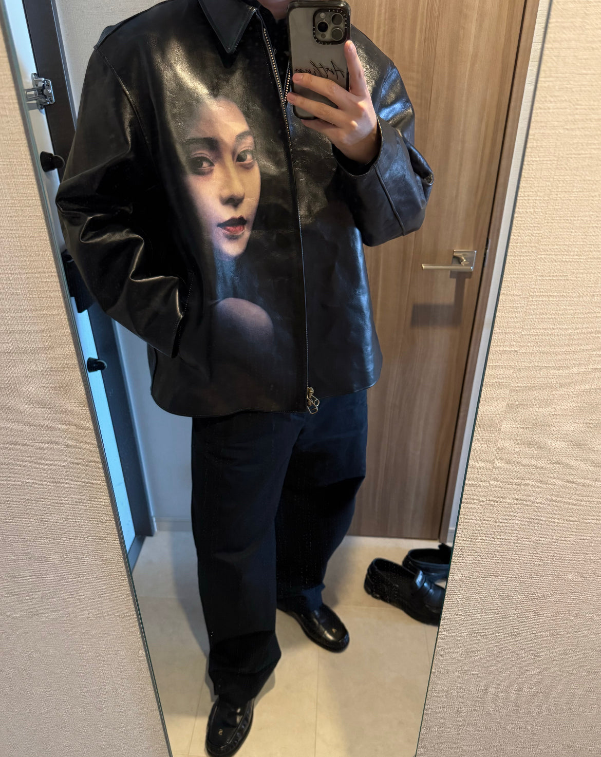 Genuine Leather Yohji Uchida Suzume x Fan Bingbing Jacket –Unisex Portrait Print