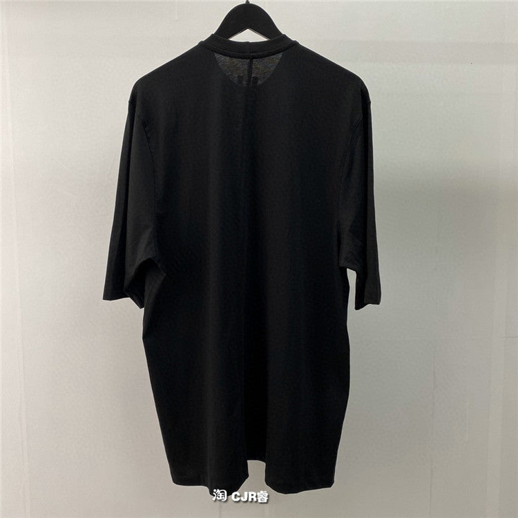 Self-made Dark Avant-garde Rick Owen Slogan RO Print Oversized Short Sleeve Tee