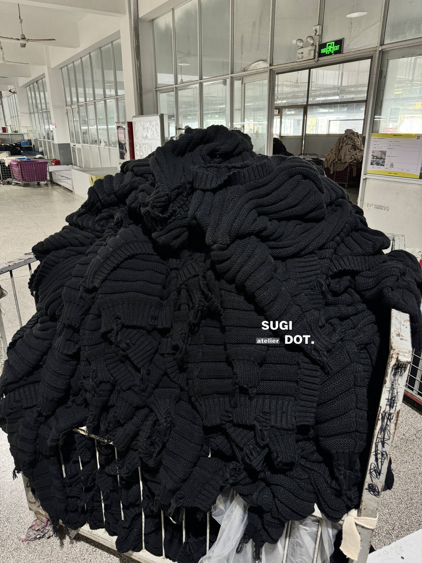 24FW Maison MM6 Destroyed Knit Wool Margiela Cardigan Jackets - Slouchy Style